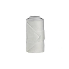 Rolled white medical bandage, sterile wound care supply on white background