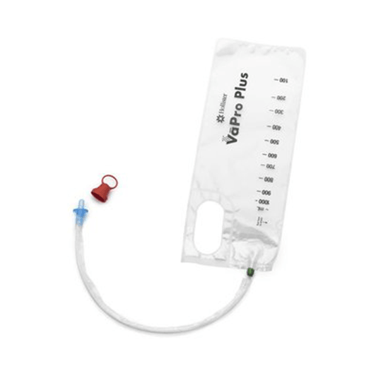 vapro-plus-f-style-touch-free-hydrophilic-intermittent-catheter-with-collection-bag-straight-tip-14-fr-16in