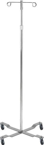 Economy IV Pole 40" - 82" | 2 Hooks | Silver Vien | 13033SV