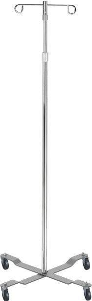 Economy IV Pole 40" - 82" | 2 Hooks | Silver Vien | 13033SV