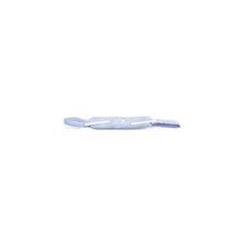 Blue adjustable medical strap with hook and loop fasteners on a white background