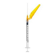 1mL | 30G x 1/2" Sol-Care Luer Lock Syringe with Safety Needle | 50/box | 13005SN