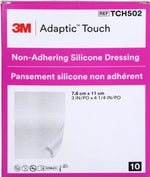 3M Adaptic Touch non-adhering silicone dressing box, 7.6 x 11 cm, sterile wound care product