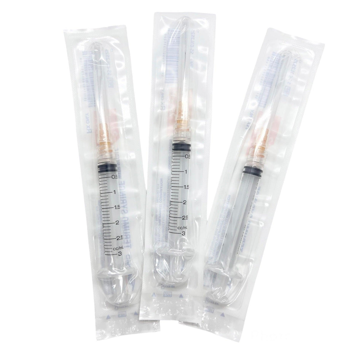 3mL | 25G x 1" | Terumo Luer Lock Syringe with Needle | 100/box | SS-03L2525
