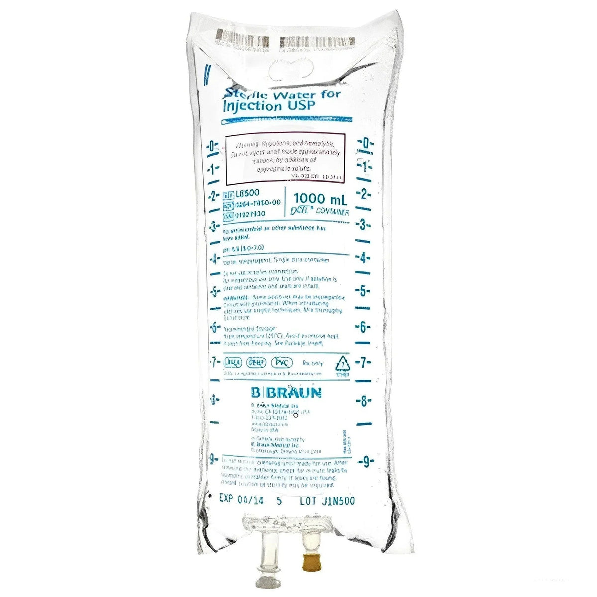 Braun Sterile Water for Injection USP 1000mL | L8500