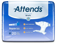 Attends Advanced Regular adult briefs 44-56 inch, 20 pack, incontinence supplies