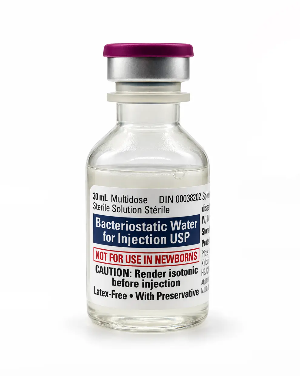 Pfizer Sterile Bacteriostatic Water For Injection 30mL  Call For ETA  1888 401 3637 ext 222