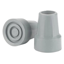 Grey rubber cane tips, mobility aid accessories for walking sticks or crutches