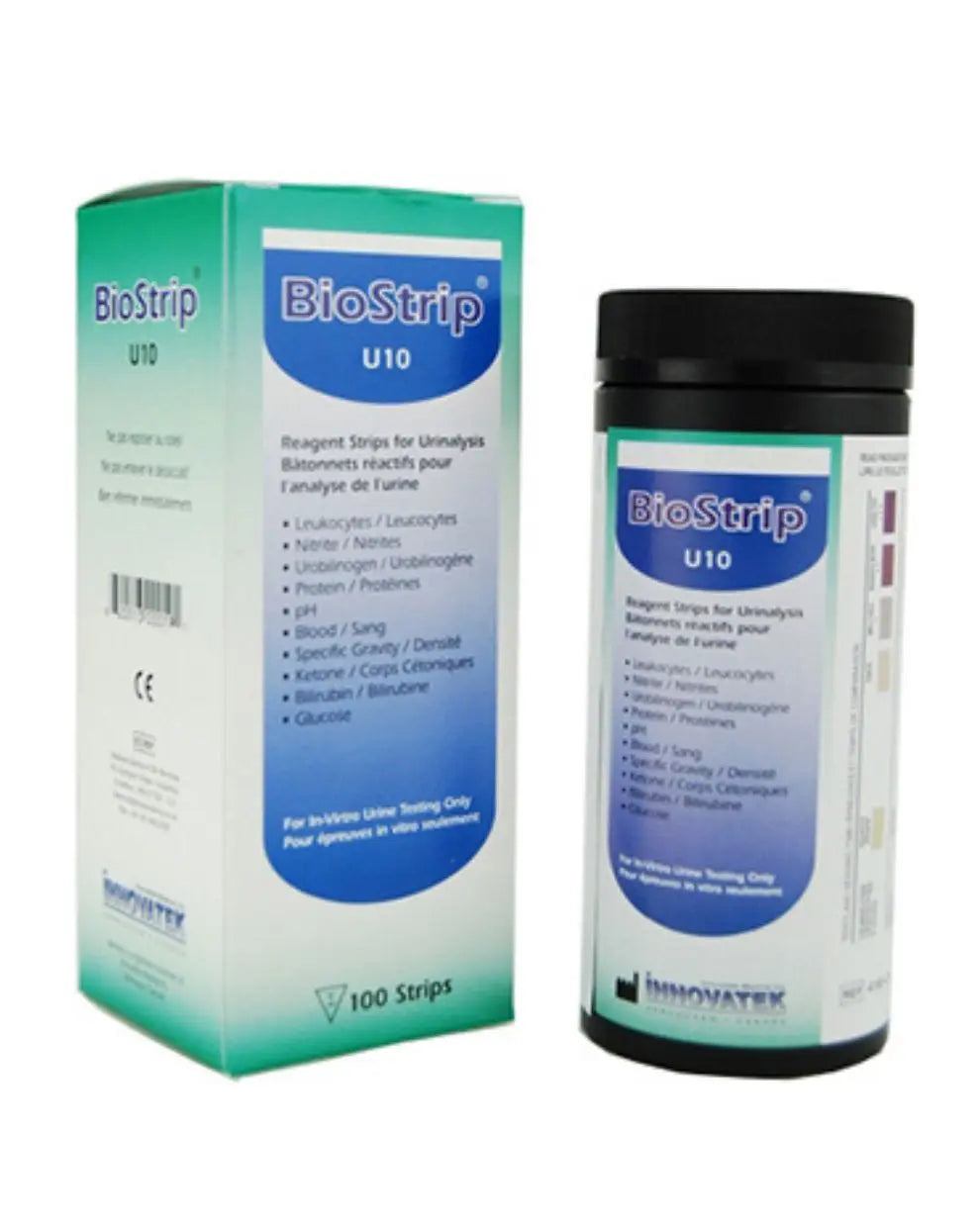 BioStrip U10 Urinalysis Reagent Strip,100/Box | 4192-U10