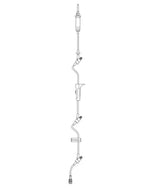 B.Braun IV Administration Set | 112" Tubing | 15 Drops/mL | Universal Spike | Spin-Lock Connector |Backcheck Valve | 3 Caresite Luer  Access Devices | 354205