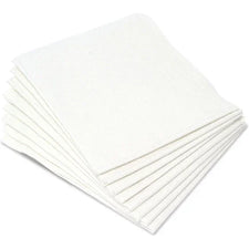 Stack of white disposable dry wipes for medical or home care use
