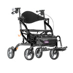 Airgo Fusion F20 Side-Folding Rollator & Transport Chair Black | 700-935BK