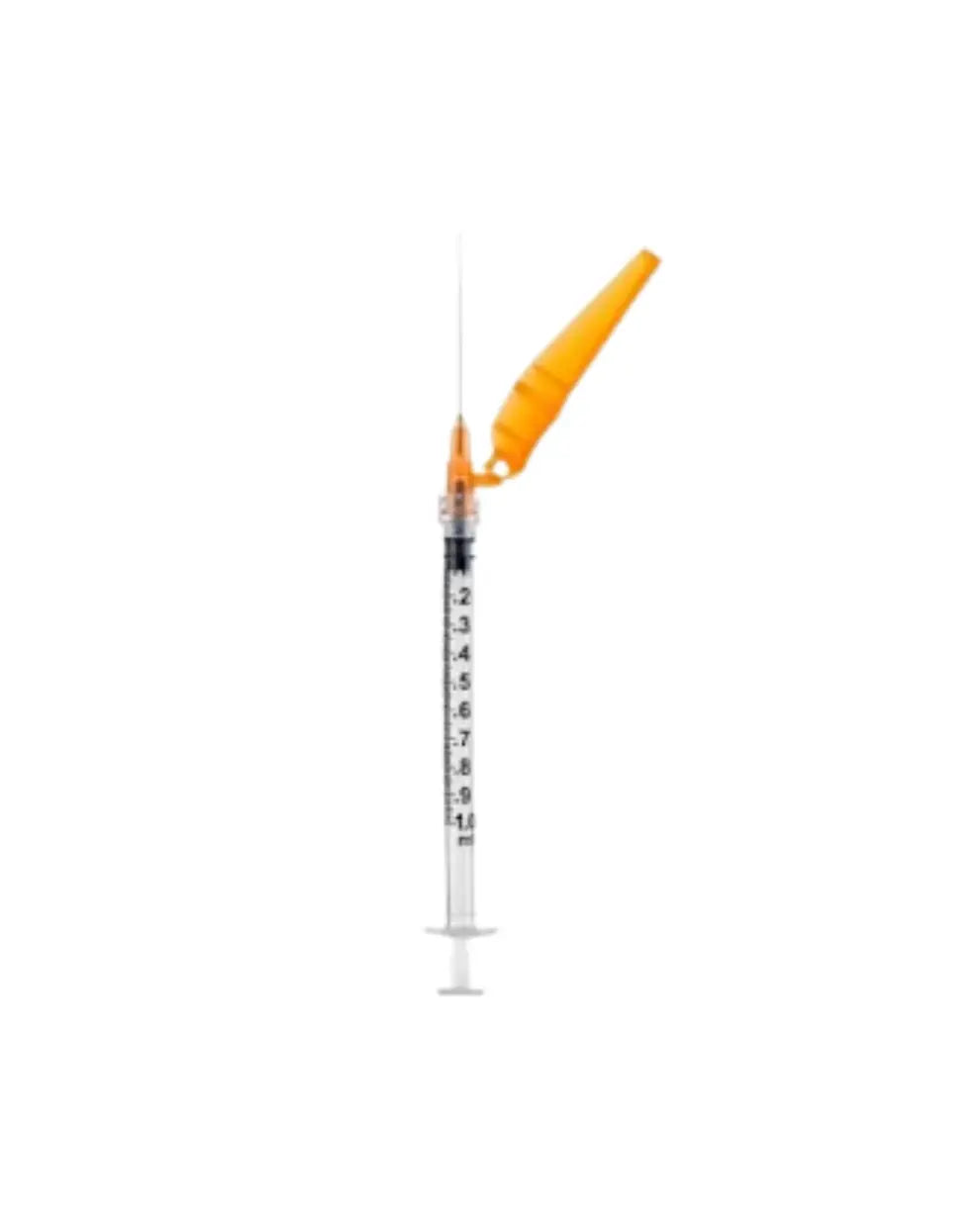 1mL | 25G x 5/8" | Monoject Syringe with Hypodermic Safety Needle | 100/box | 11812558