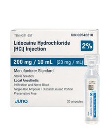 Lidocaine Hydrochloride Injection 2% Local Anesthetic 10mL | 20/Box | 021-257