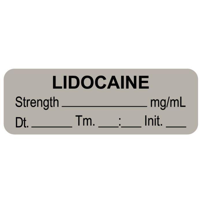 Seringue à ruban de lidocaïne 1,5 x 0,5 po GRIS RL/333 