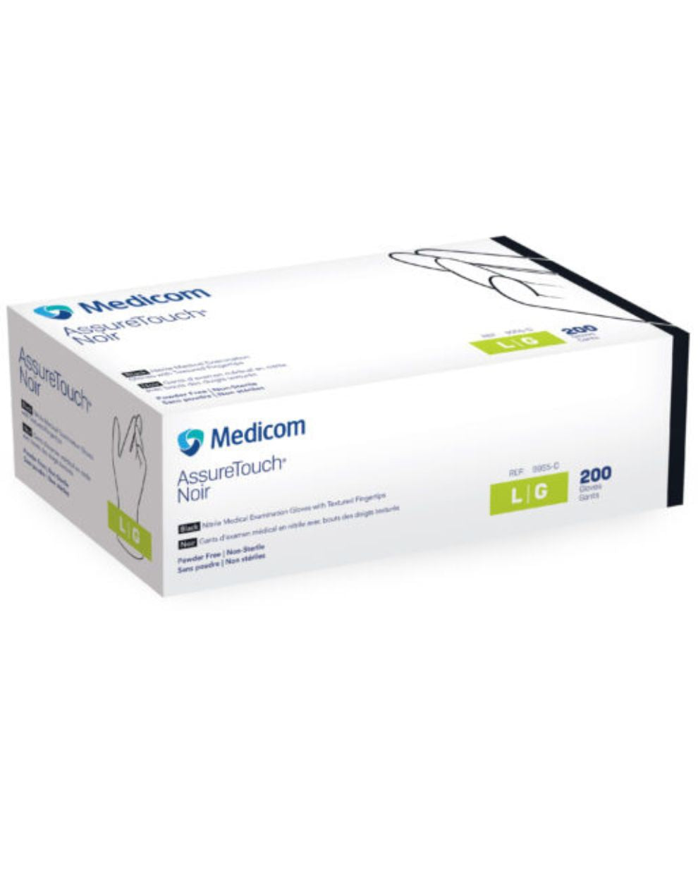 AssureTouch-Noir-Nitrile-medical-examination-gloves-L - EmerDepot Medical Supplies