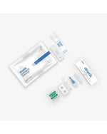 iStatis Syphilis Antibody Test kit with test cassette, lancet, alcohol wipe, and accessories