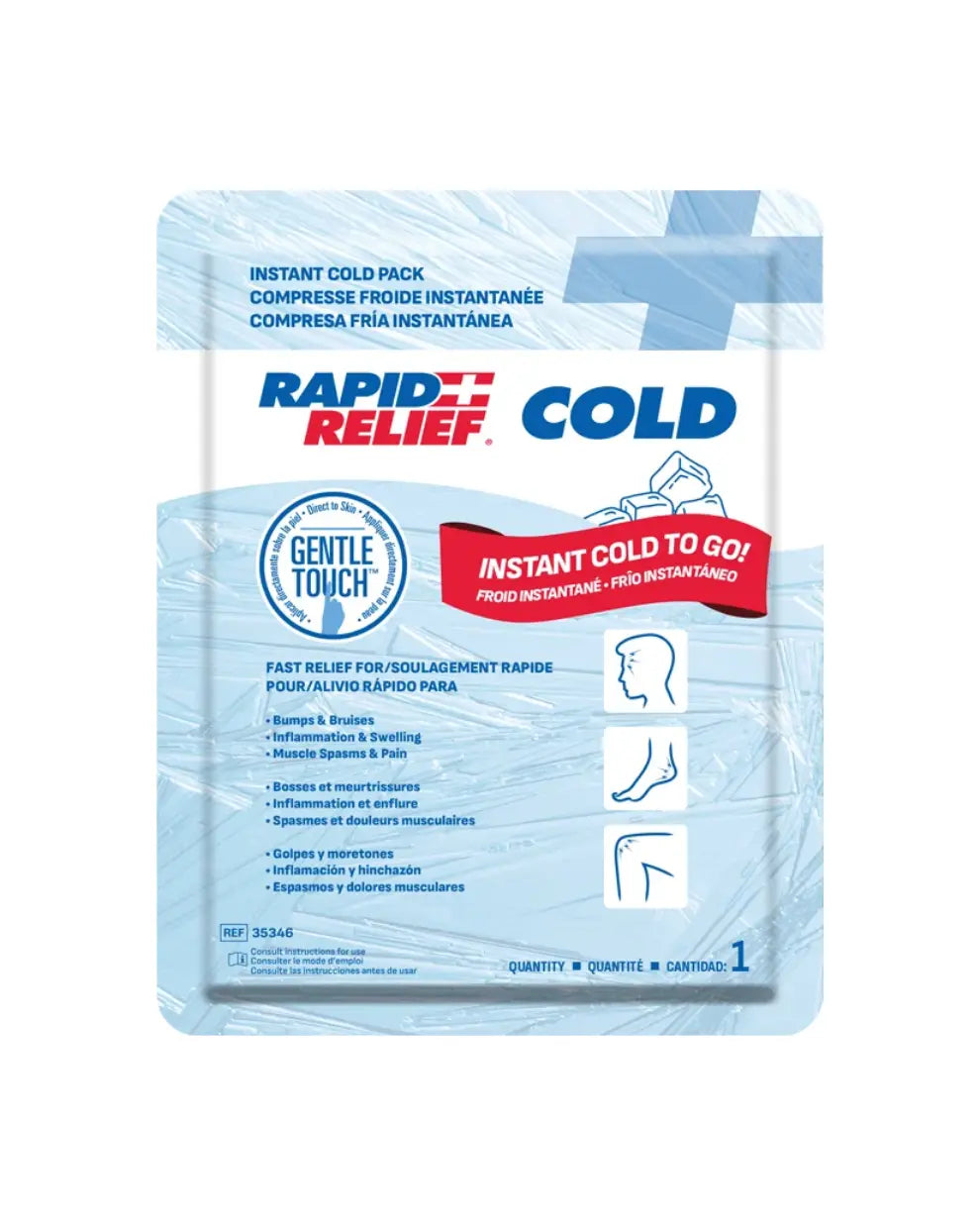 Rapid Relief Instant Cold Pack 6" x 4" Direct to Skin | INC31346