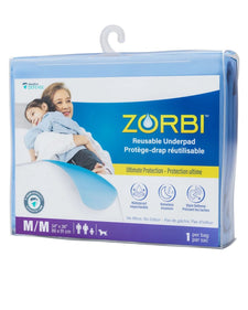 Zorbi Reusable Underpad M/M, waterproof, noiseless, stain defense for home care, long term care, or pet use
