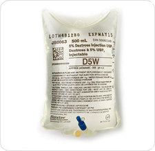 Baxter 5% Dextrose Injection USP 500mL | JB0063