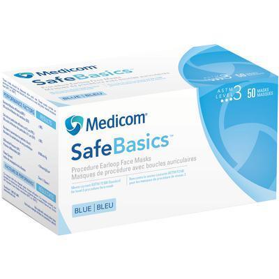 Medicom SafeBasic Earloop Mask Blue ASTM Level 3 | 2151