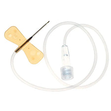 Butterfly infusion set with winged needle and flexible tubing for medical use