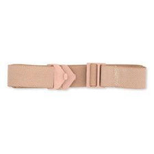 Beige adjustable ostomy support belt with plastic buckle for medical use
