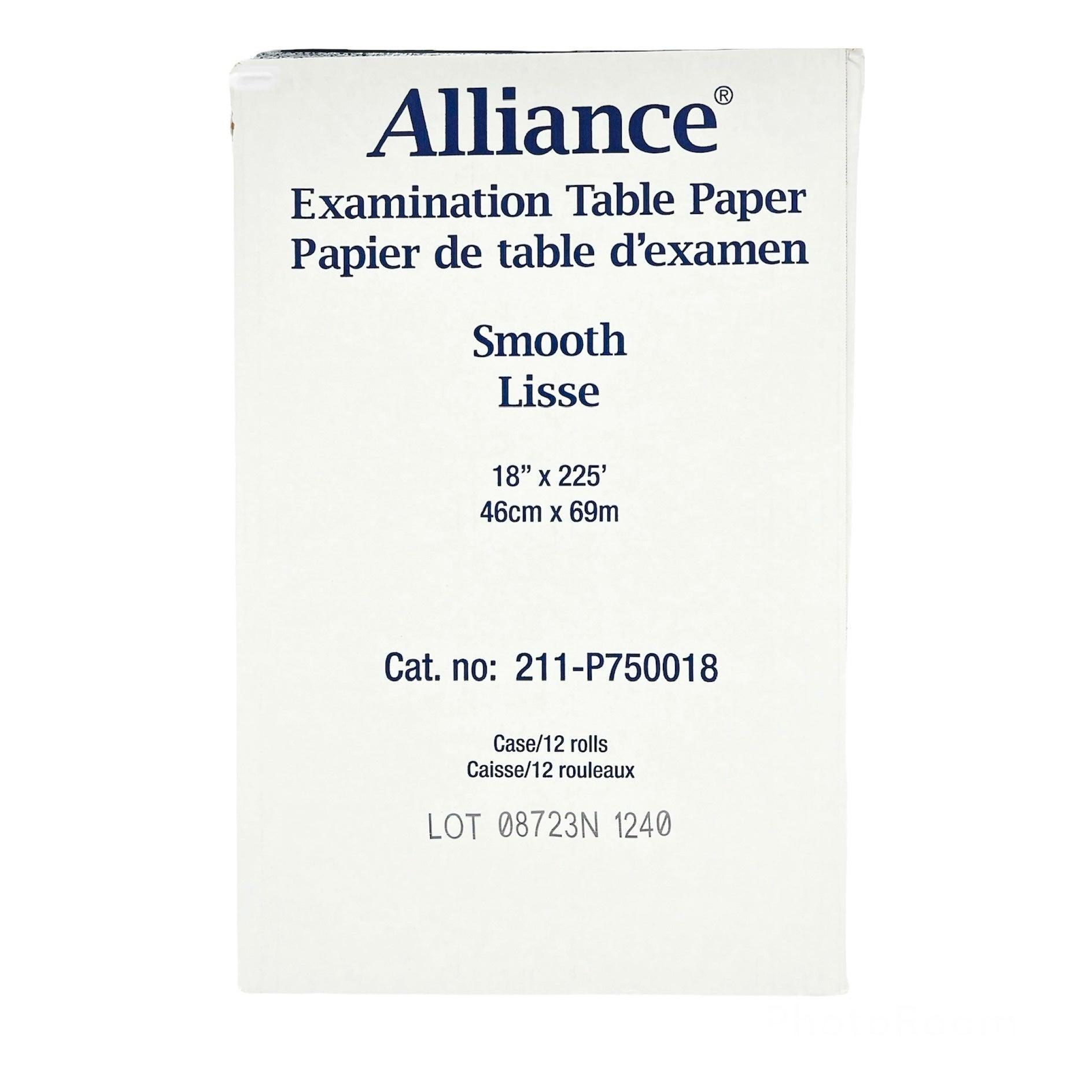 Alliance Medical Exam Table Paper - Smooth & Strong (18" x 225')