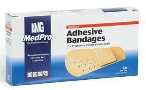 AMG MedPro Sterilized Adhesive Bandages 1" X 3" - Box Of 100