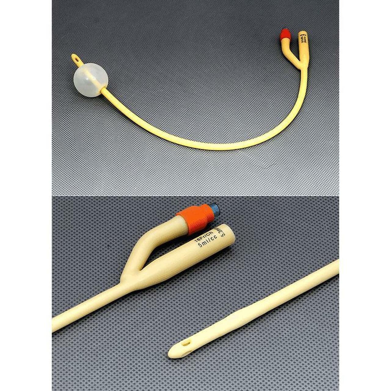 Amsino - AMSure Silicone Coated 2-Way Foley Catheter, 18FR 30CC