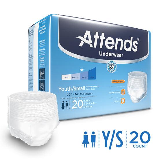 Attends Advance Protective Underwear Super Plus Absorbency with Leg Gathers