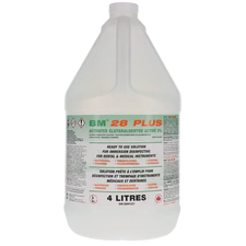 BM 28 Plus 4 litre jug of activated glutaraldehyde disinfectant for medical instruments