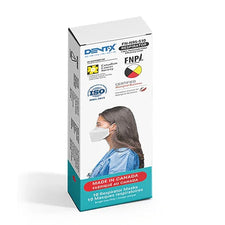 Box of Canadian-made N95 respirator masks for respiratory protection, 10 pack.