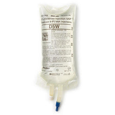 250ml D5W 5% dextrose injection IV fluid bag for medical and home care use