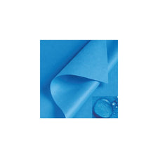 Blue waterproof disposable medical sheet with water droplet close-up