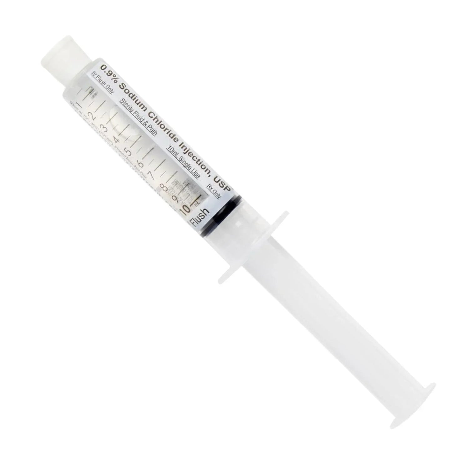 Sterile 10ml sodium chloride flush syringe for medical and home care use