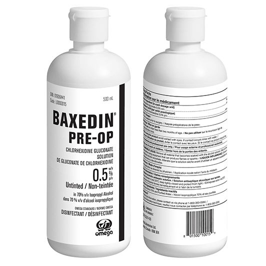 Baxedin Pre-OP Disinfectant UnTinted Solution 0.5% W/V - 500ml