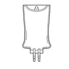 Empty 250ml non-DEHP IV fluid container with dual ports for medical use