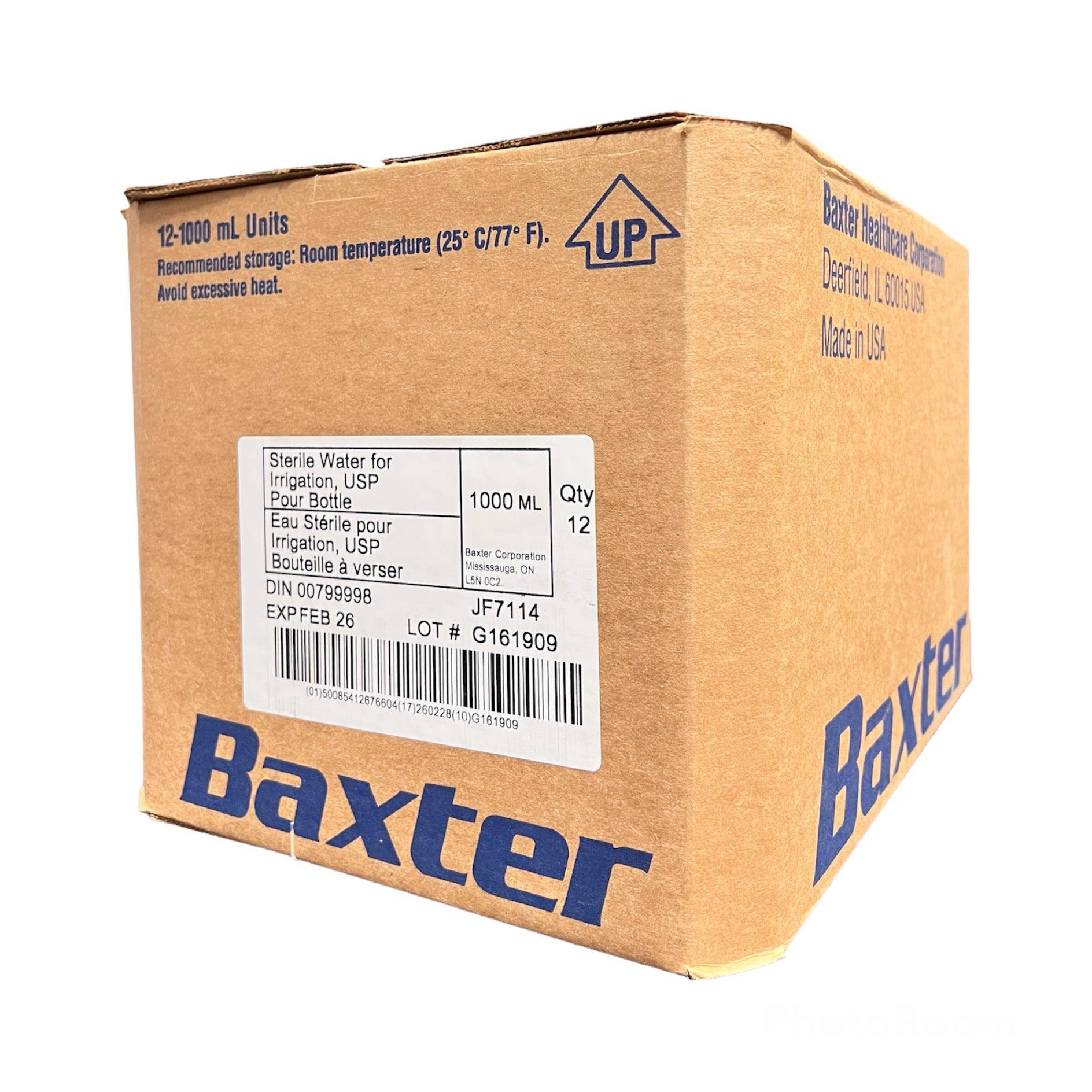Baxter - Sterile Water for Irrigation USP 1000ml Pour Bottle - JF7114