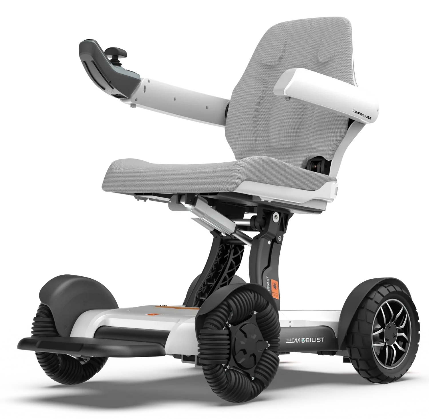 Lightweight modern electric wheelchair with ergonomic seat and omni-directional wheels