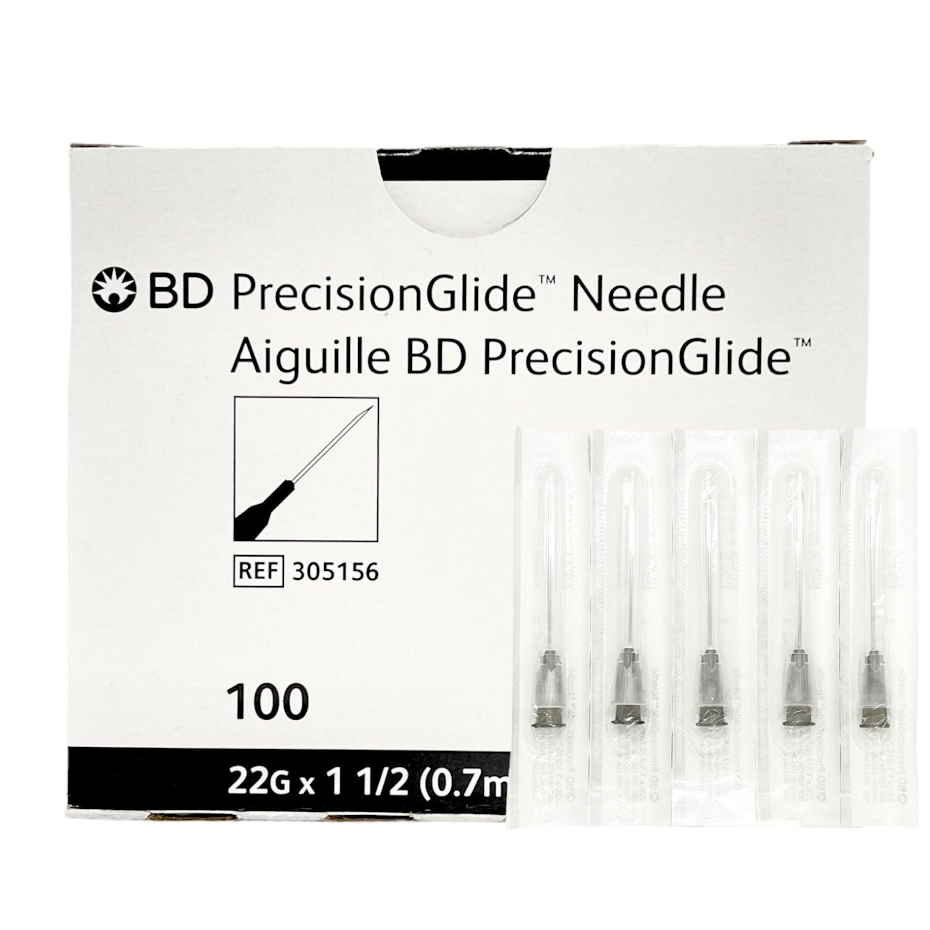 BD 305156 Hypodermic Needle Precision Glide 22G x 1 1/2 " (100pcs/box)