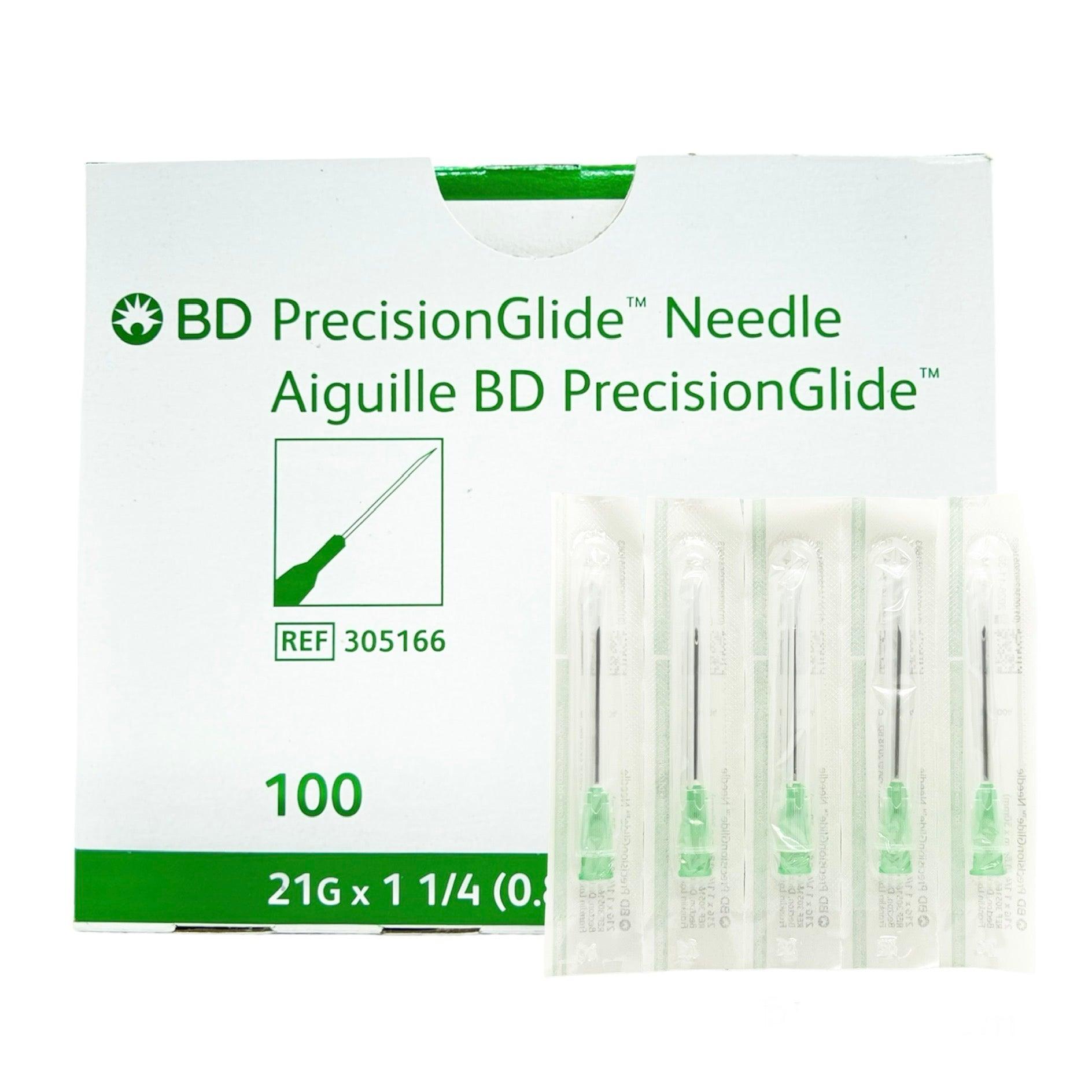 BD 305166 Hypodermic Needle Precision Glide 21G x 1 1/4 " (100pcs/box)