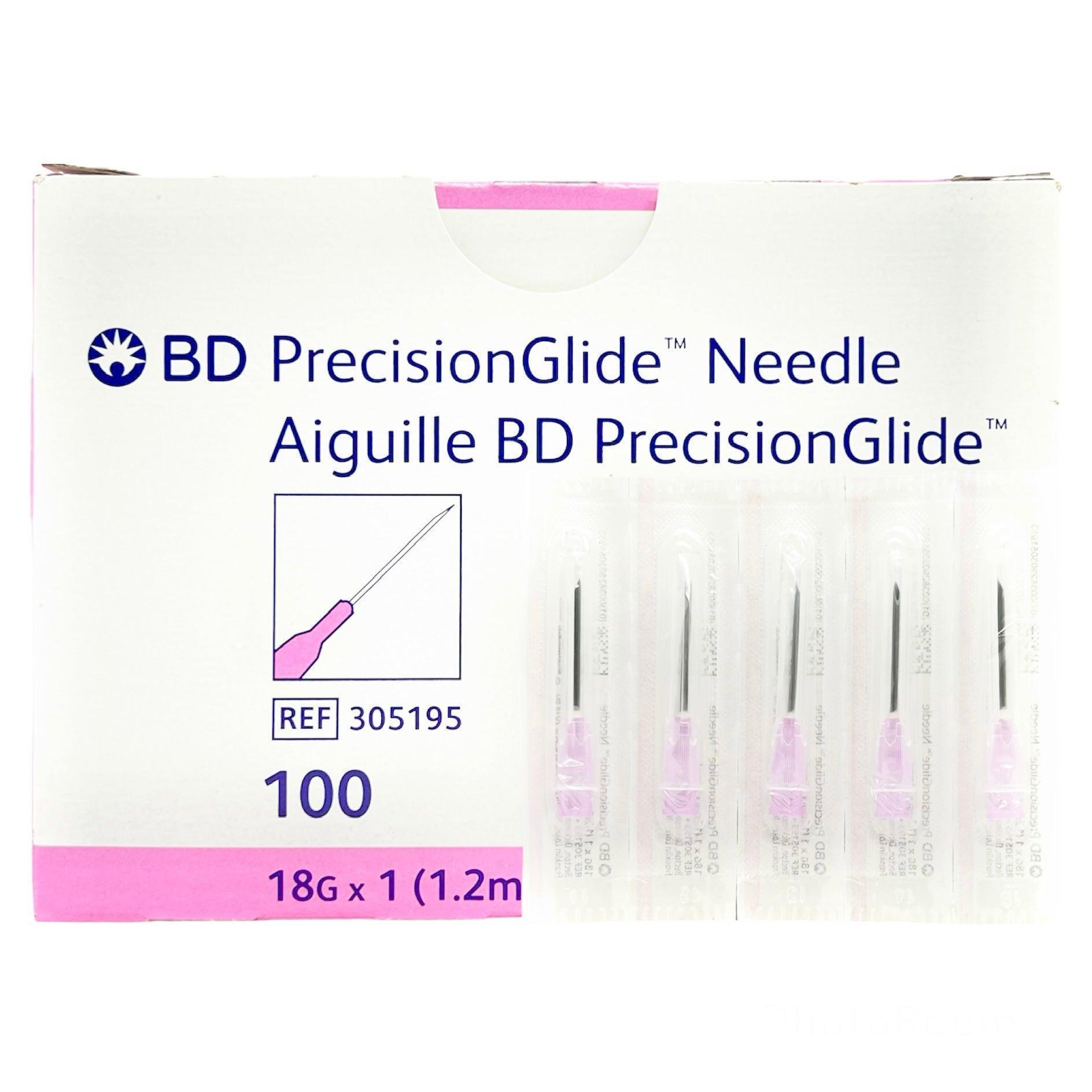 BD 305195 Precision Glide Needle 18 Gauge x 1" (100pcs/box)