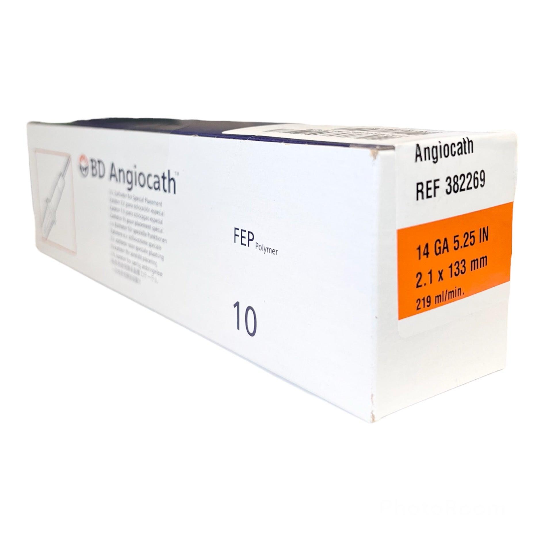 BD 382269 Angiocath IV Catheter 14 GA X 5.25 Orange | 10 per Box