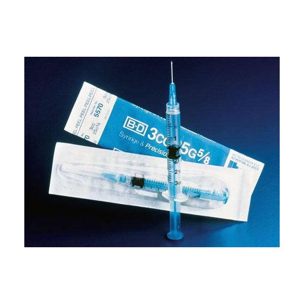 BD 3ml Syringe 22G x 1 1/2 with Detachable Needle