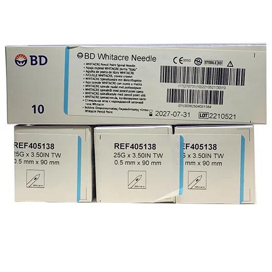 BD 405138 Whitacre High-flow Pencil Point Spinal Needles - 25 G × 3 1/2"