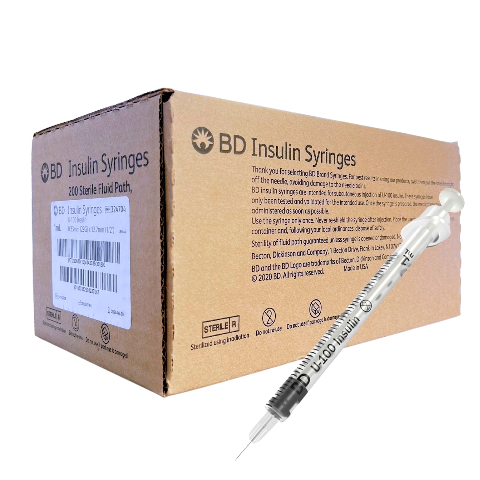 BD 1mL Insulin Syringe with 29G x 1/2" needle, designed for precision and minimal discomfort.