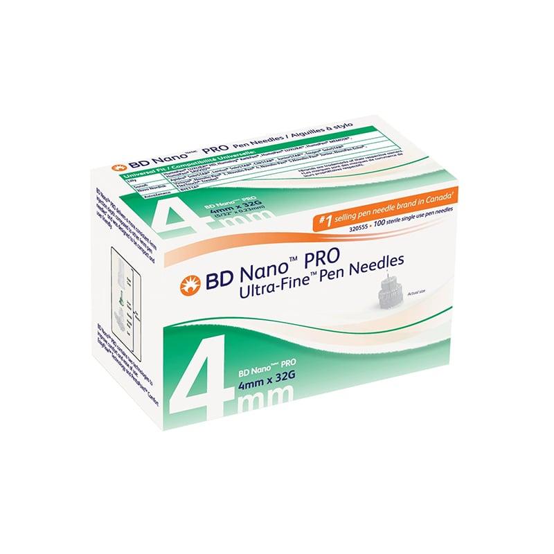 BD Nano PRO Ultra-Fine Insulin Pen Needles - 4mm x 32G