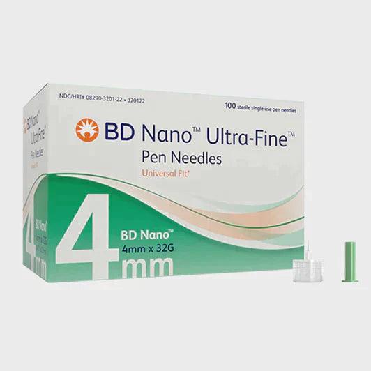 BD Nano Ultra-Fine Insulin Pen Needles - 4mm x 32G