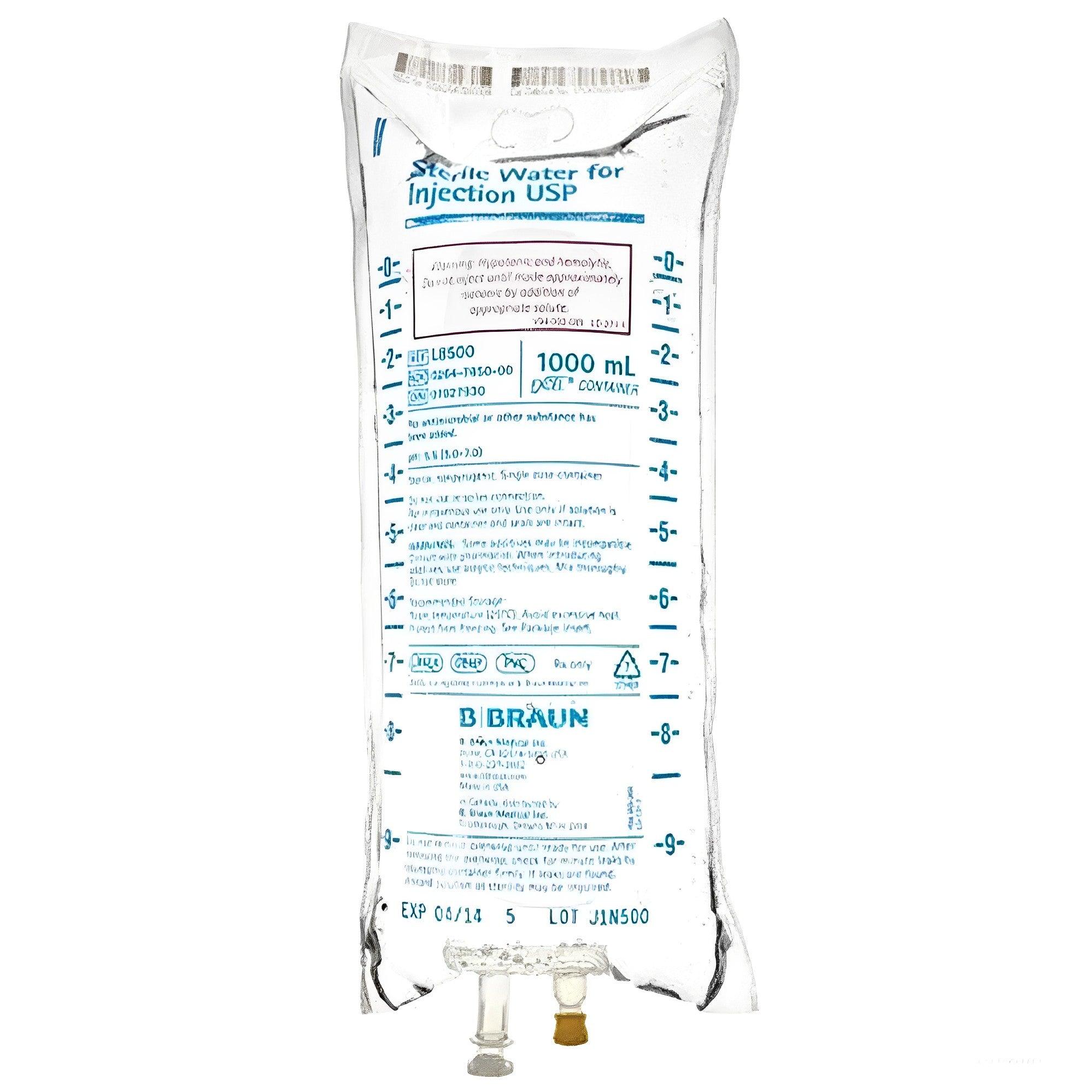 Braun Sterile Water for Injection USP (1000 mL) - L8500